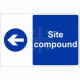 Site Compound Arrow Left Custom Logo Sign