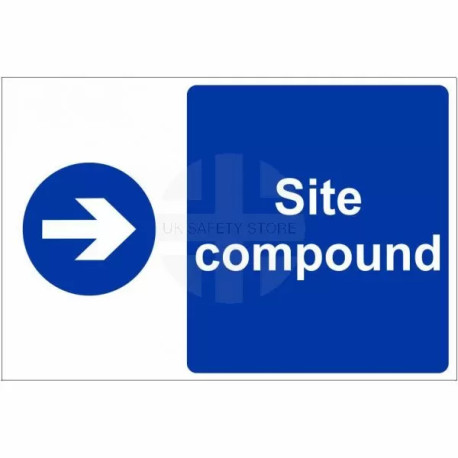 Site Compound Arrow Right Custom Logo Sign