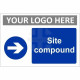 Site Compound Arrow Right Custom Logo Sign