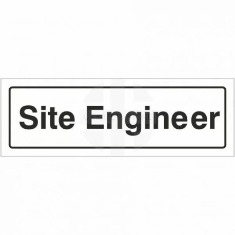 Site Engineer Door Sign