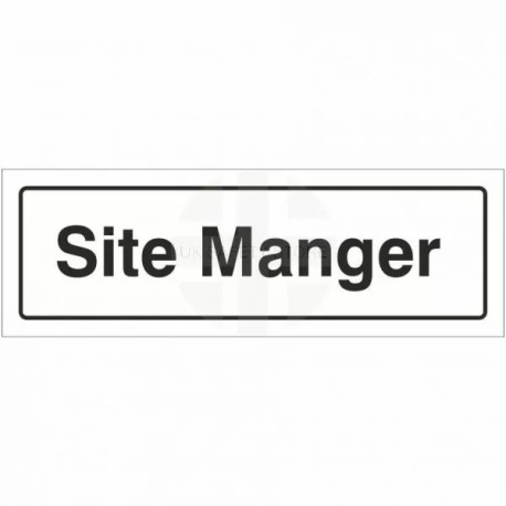 Site Manager Door Sign