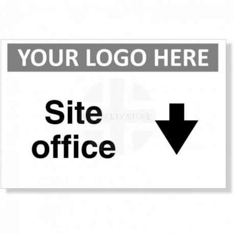 Site Office Arrow Down Custom Logo Sign
