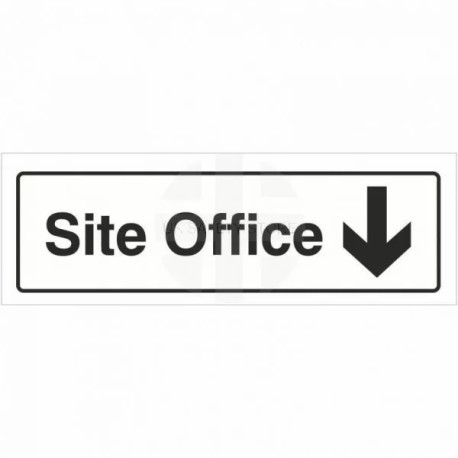 Site Office Arrow Down Sign