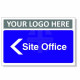 Site Office Arrow Left Custom Logo Door Sign