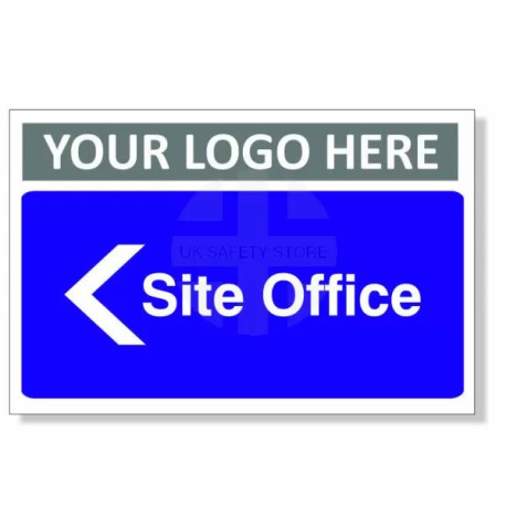 Site Office Arrow Left Custom Logo Door Sign
