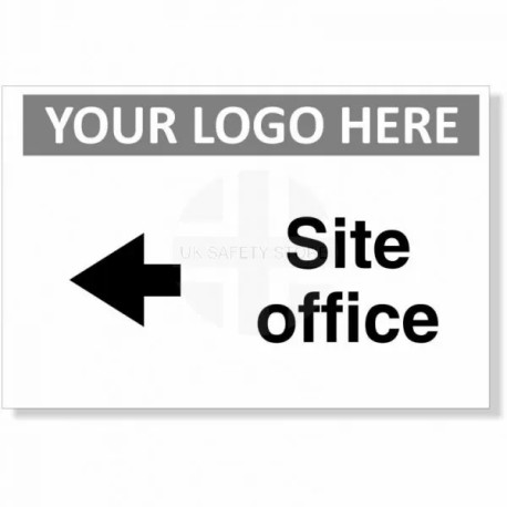 Site Office Arrow Left Custom Logo Sign