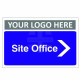Site Office Arrow Right Custom Logo Door Sign