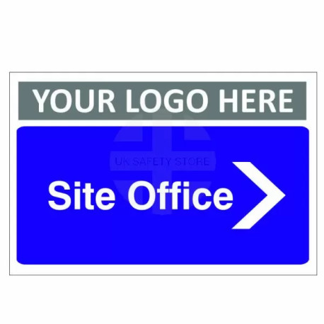 Site Office Arrow Right Custom Logo Door Sign