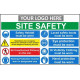 SITE SAFETY  sign in post or wall fit with or without your logo