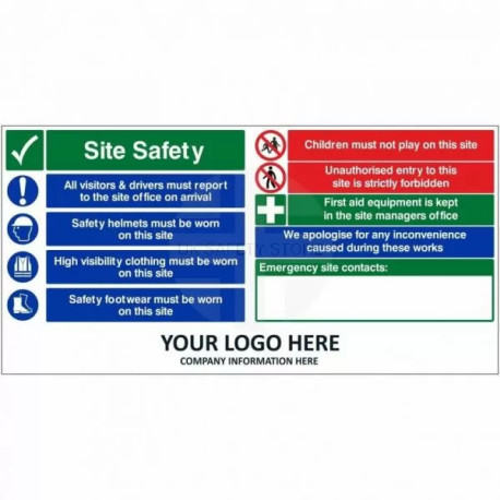 Site Safety Children Must Not Play On This Site Multi Message Safety Board
