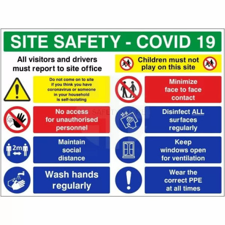 Site Safety Covid-19 Sign