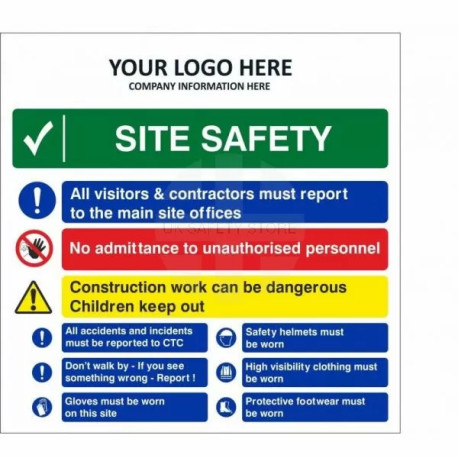 Site Safety Multi Message Safety Board