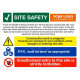 Site Safety PPE Must Be Worn As Appropriate Multi Message Safety Board