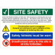 Site Safety Safety Helmets Must Be Worn Multi Message Safety Board