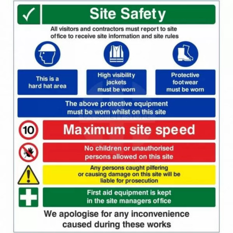 Site Safety This Is A Hard Hat Area Multi Message Safety Board