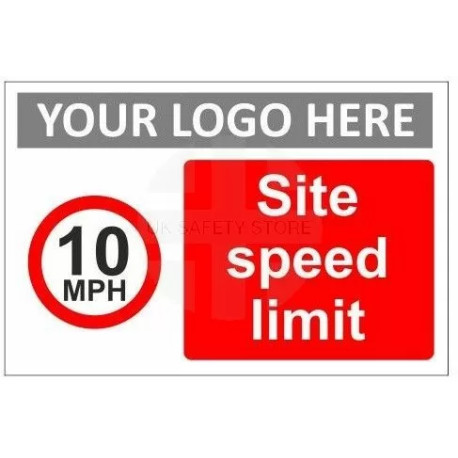 Site speed limit sign in a variety of sizes and materials with or without your logo