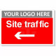 Site Traffic Arrow Left Sign