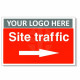 Site Traffic Arrow Right Custom Logo Sign