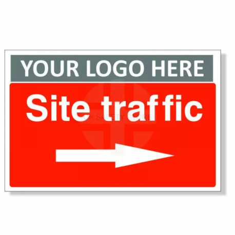 Site Traffic Arrow Right Custom Logo Sign