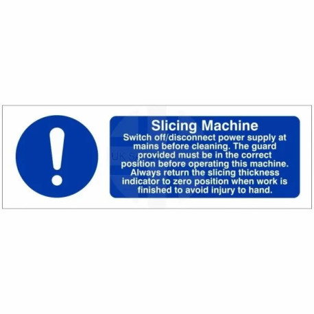 Slicing Machine Sign