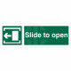 Slide To Open Arrow Left Sign