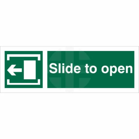 Slide To Open Arrow Left Sign