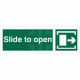 Slide To Open Arrow Right Sign