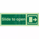 Slide To Open Arrow Right Sign