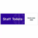 Staff Toilets Door Sign