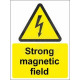 Strong magnetic field sign in a variety of sizes and materials with or without your logo