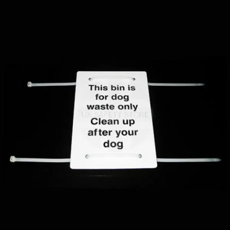 This Bin Is For Dog Waste Only Clean Up After Your Dog Sign