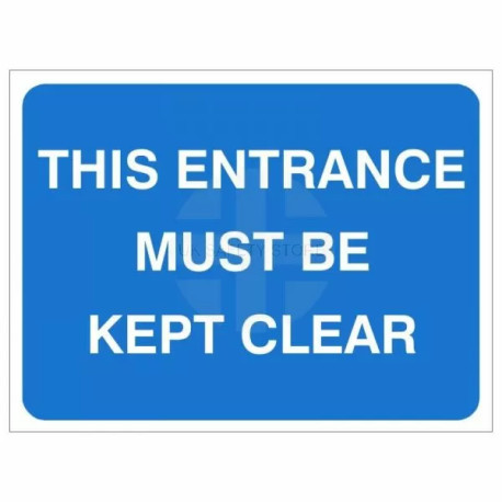 This Entrance Must Be Kept Clear Temporary Traffic Sign