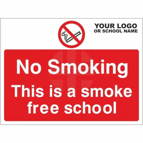 This Is A Smoke Free School Sign - Composite Board