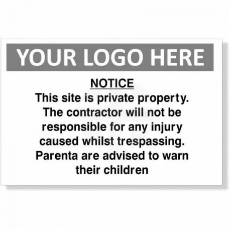 This Site Is Private Property Custom Logo Sign