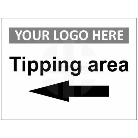 Tipping Area Left Sign