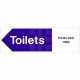 Toilets Arrow Left Door Sign