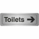 Toilets Arrow Right Aluminium Door Sign
