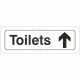 Toilets Straight Ahead Door Sign