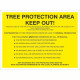 Tree Protection Area Keep Out Sign