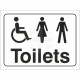Unisex and Disabled Symbol Toilet Door Sign