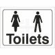 Unisex Symbol Toilet Door Sign