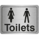Unisex Toilet Aluminium Door Sign
