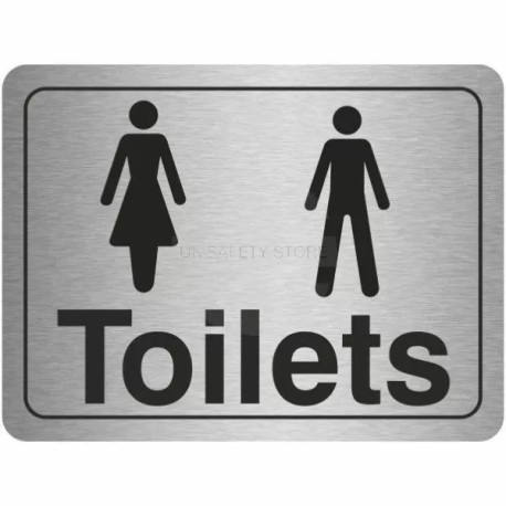 Unisex Toilet Aluminium Door Sign