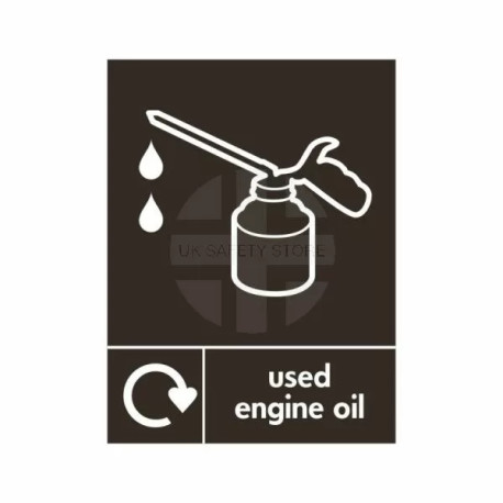 Used Engine Oil Sign