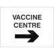 Vaccine Covid Centre Sign With Arrow