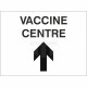 Vaccine Covid Centre Sign With Arrow