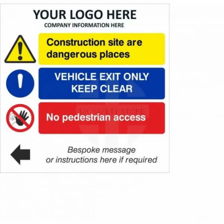 Vehicle Exit Only Keep Clear Multi Message Safety Board
