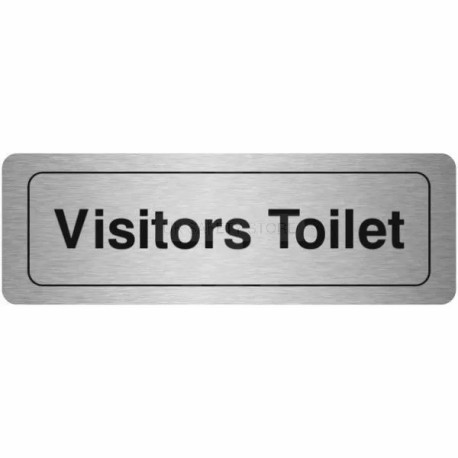 Visitors Toilet Aluminium Door Sign