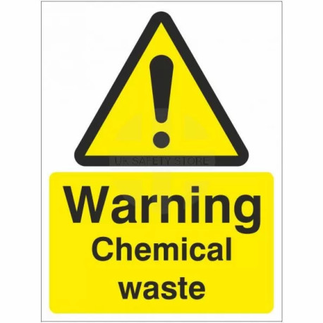 Warning Chemical Waste Sign