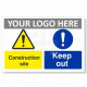 Warning Construction Site Keep Out Sign